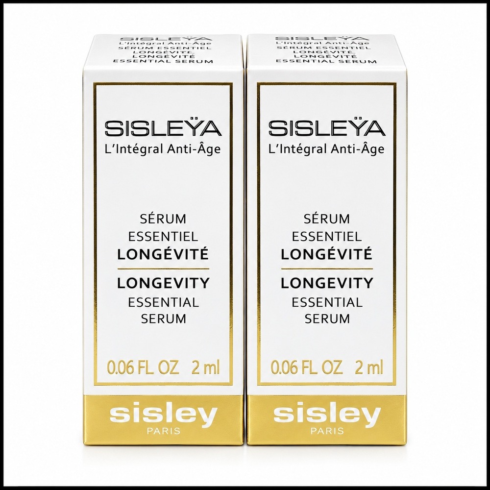 2 x Sisley Paris Sisleya L'Integral Anti-Age Longevity Essential Serum 2ml New